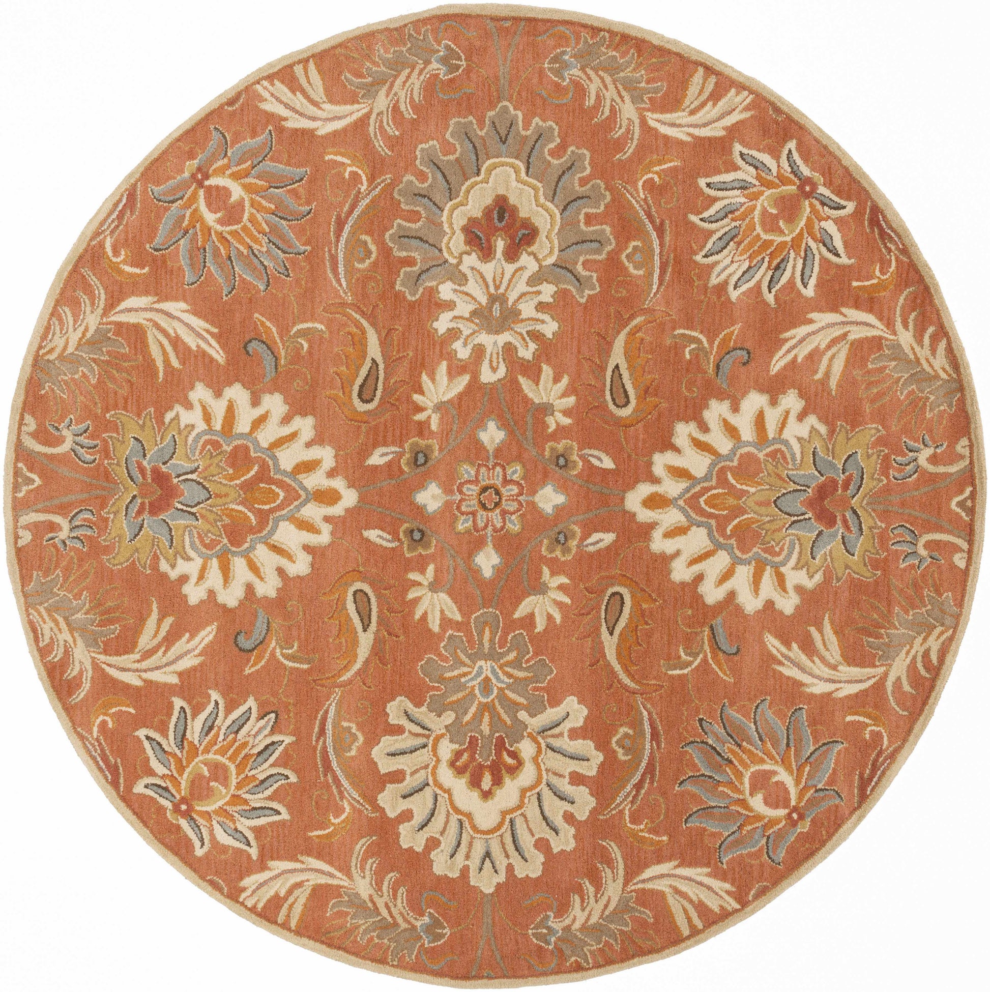 Chesterton Hand Tufted Orange 1112 Area Rug-6