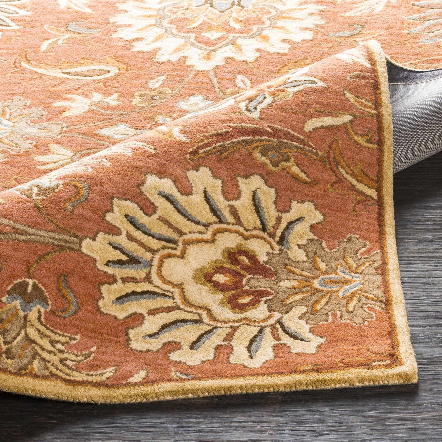 Chesterton Hand Tufted Orange 1112 Area Rug-4