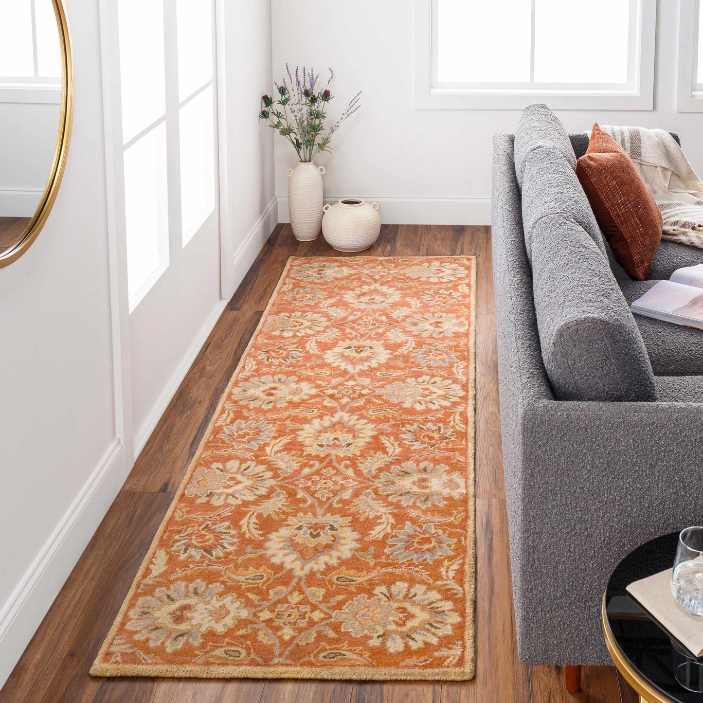 Chesterton Hand Tufted Orange 1112 Area Rug-2