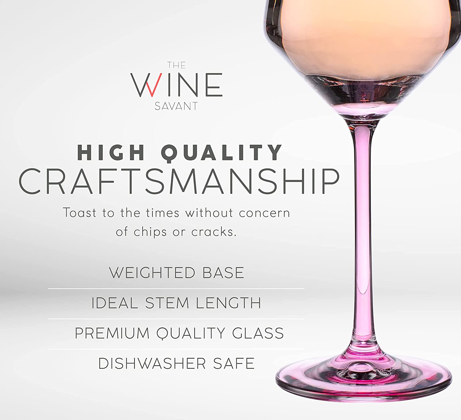 Colored Crystal Wine Glass Set of 6, Large Stemmed 12 oz Glasses, Great for all Occasions & Special Celebrations Unique Italian Style Tall Drinkware for Red & White Wine, Water Dinner, Color Glassware-4
