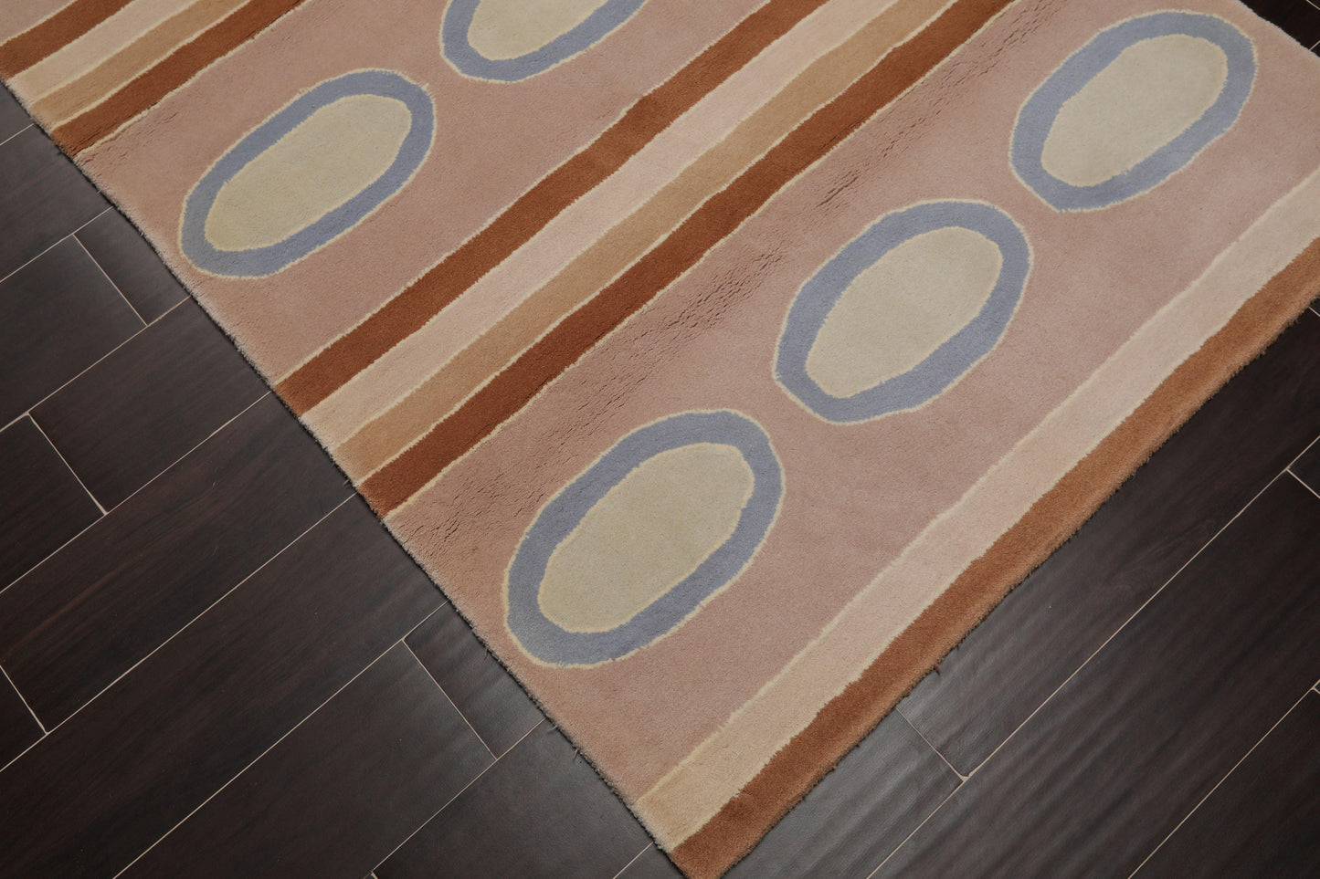 3'6" x 5'6" Handmade 100% Wool Oriental Area Rug Contemporary Pink-4