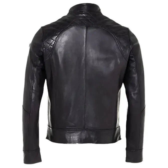 Mens Classic Black Leather Jacket-1