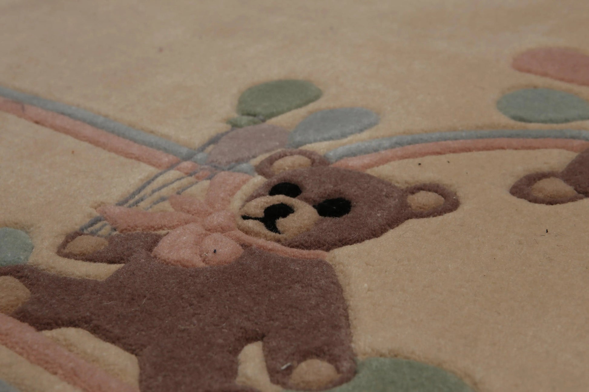 4' x 6' Handmade 100% Wool Plus pile Area rug Beige 4' x 6'-1