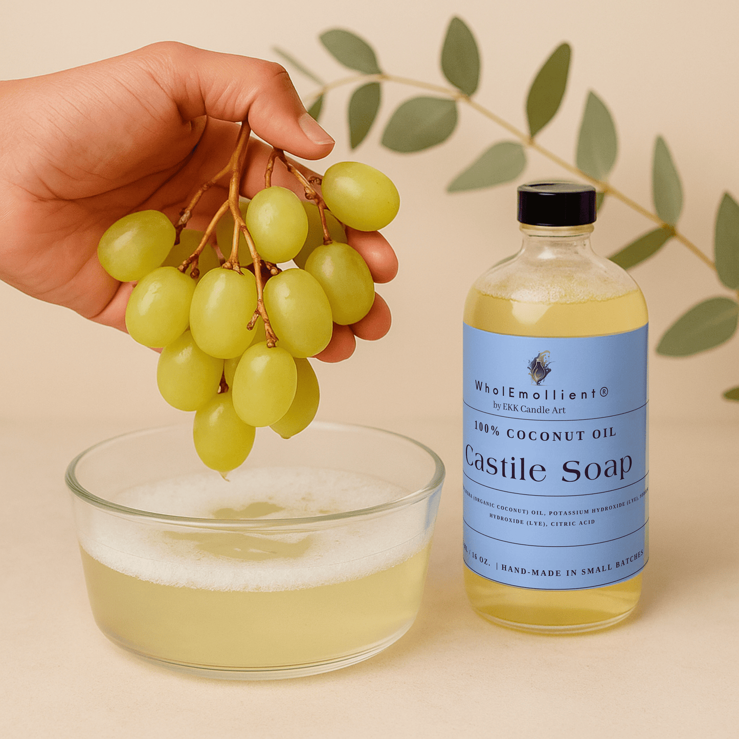 Pure Coconut Oil Castile Soap – All-Natural, Non-Toxic Cleaning Solution-1