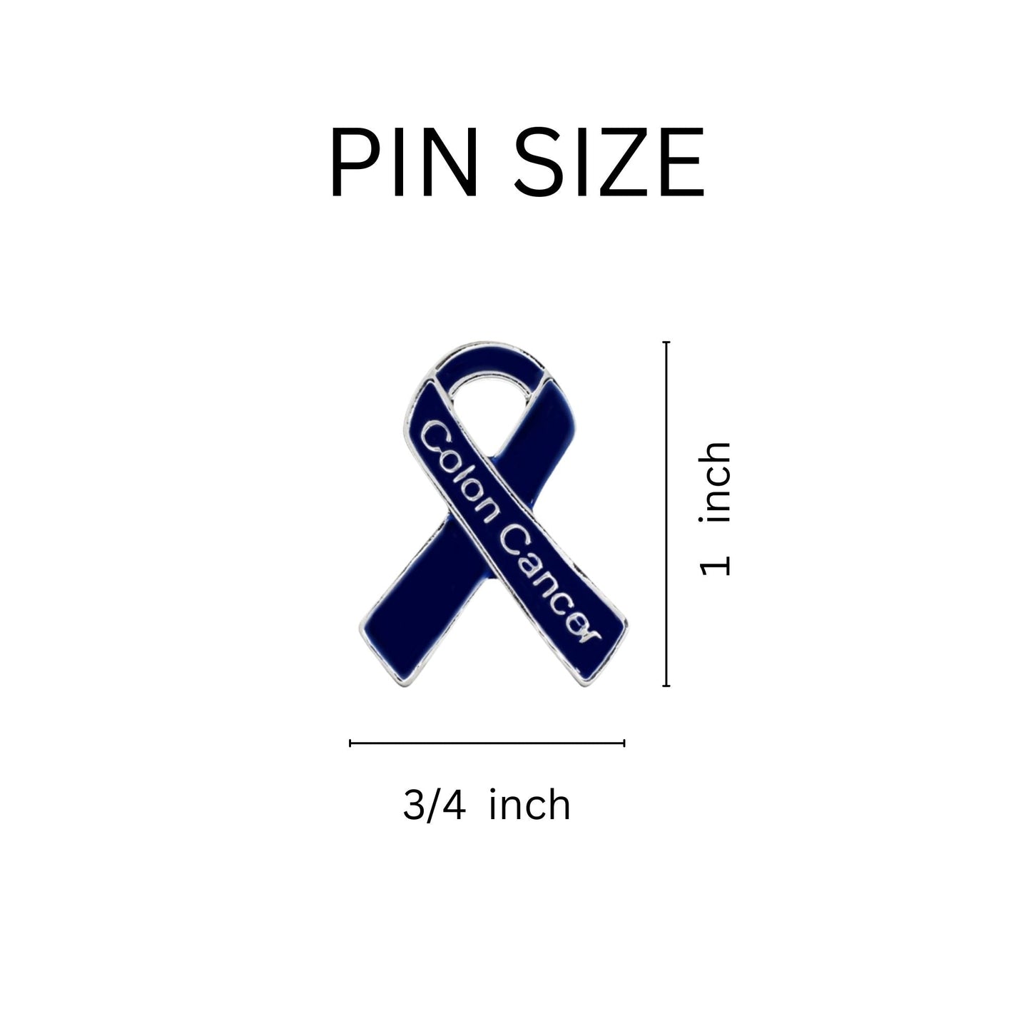 10 Pack Colon Cancer Awareness Ribbon Pins