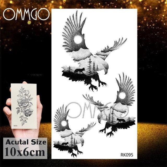 Colorful Tribal Tattoo Feather Temporary Tattoos Custom Waterproof Modern Tatoos Luxury Design