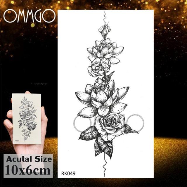 Colorful Tribal Tattoo Feather Temporary Tattoos Custom Waterproof Modern Tatoos Luxury Design