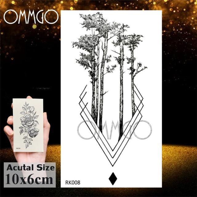 Colorful Tribal Tattoo Feather Temporary Tattoos Custom Waterproof Modern Tatoos Luxury Design