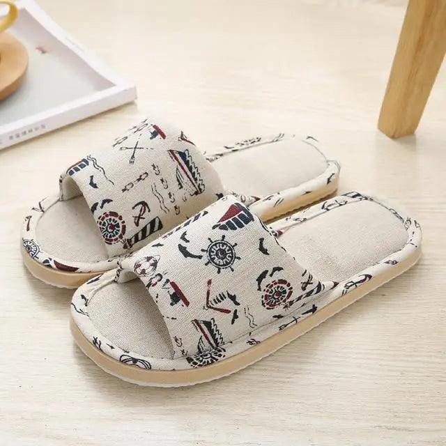 Comfortable Elegant Flower Design Indoor Soft Slipper Spring Autumn Lightweight Flip Flops For Women Classic Bedroom Slippers Ladies Foldable Flip Flops