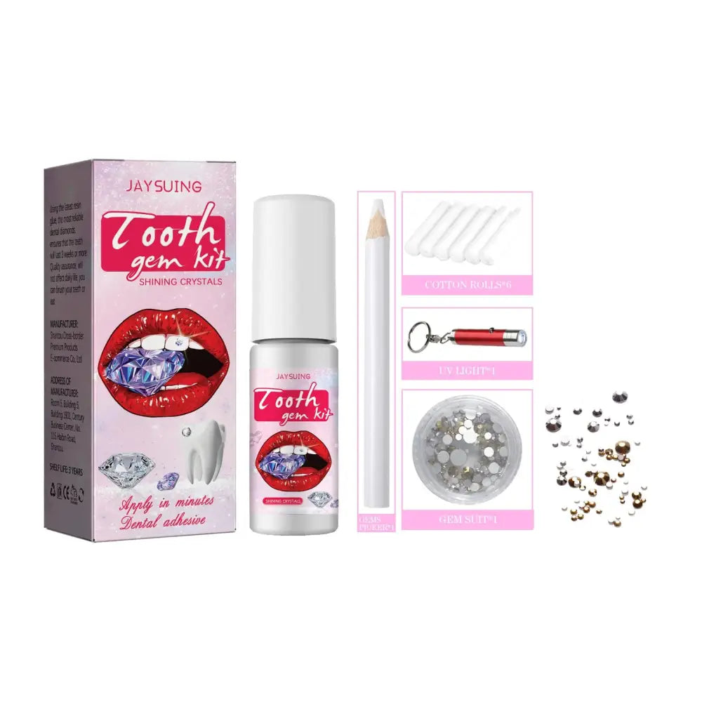 Complete Tooth Gem Kit with Adhesive and Light