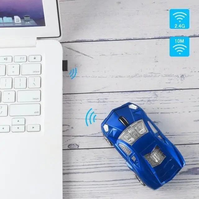 Cool Wireless Gaming Mice 2.4Ghz USB Receiver Wireless Sports Car Mouse Fashion 1600DPI Ergonomic 3D Mini Mice For PC Laptop