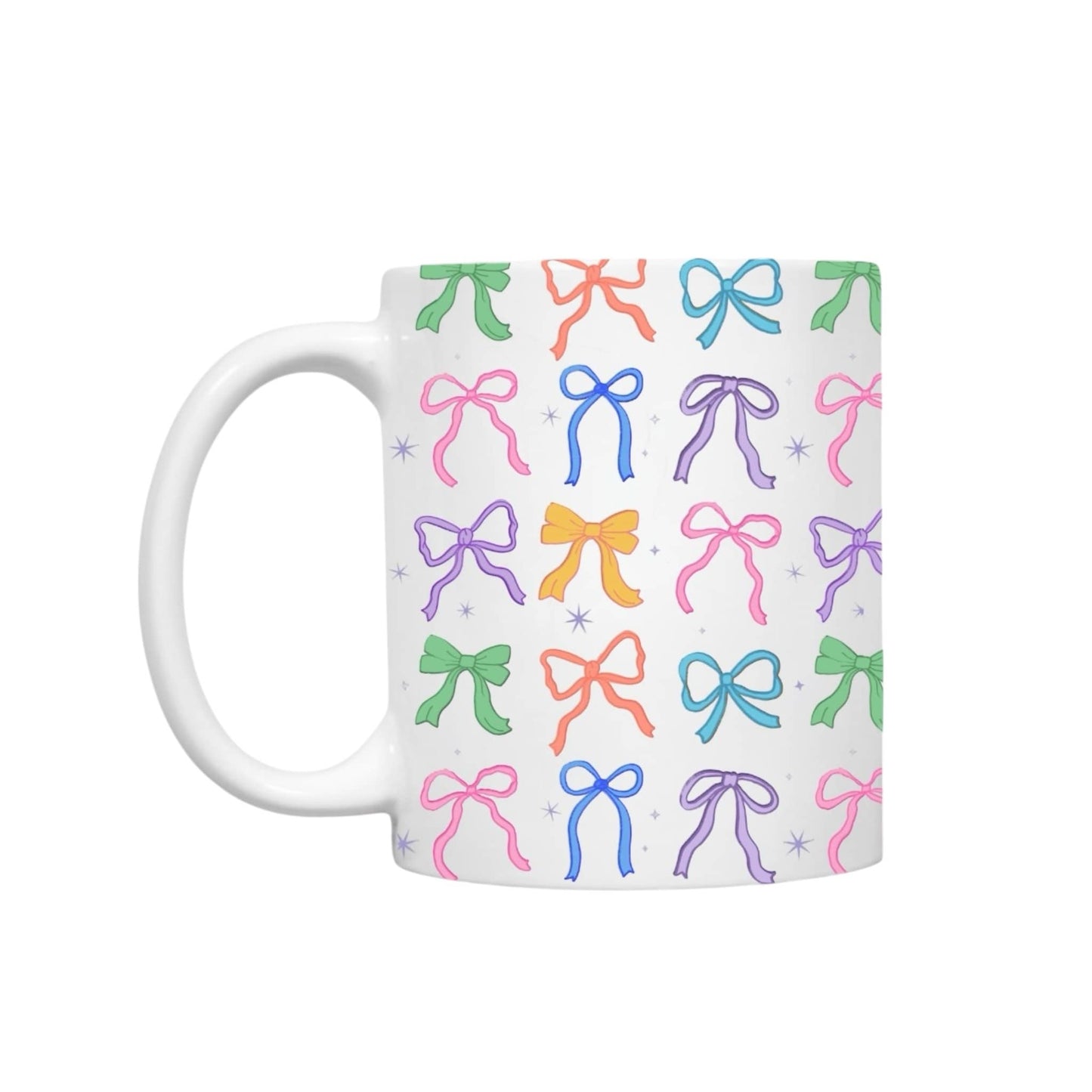 Coquette Mug with Colorful Bow Design