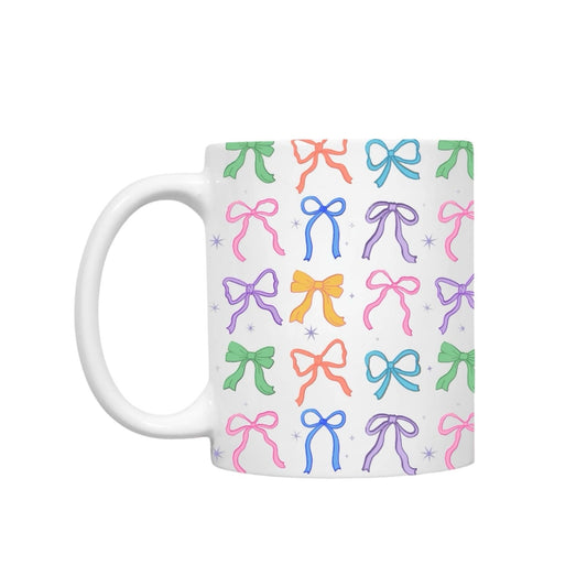Coquette Mug with Colorful Bow Design