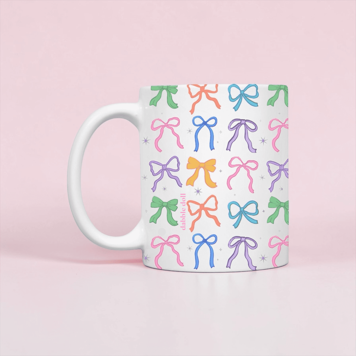 Coquette Mug with Colorful Bow Design