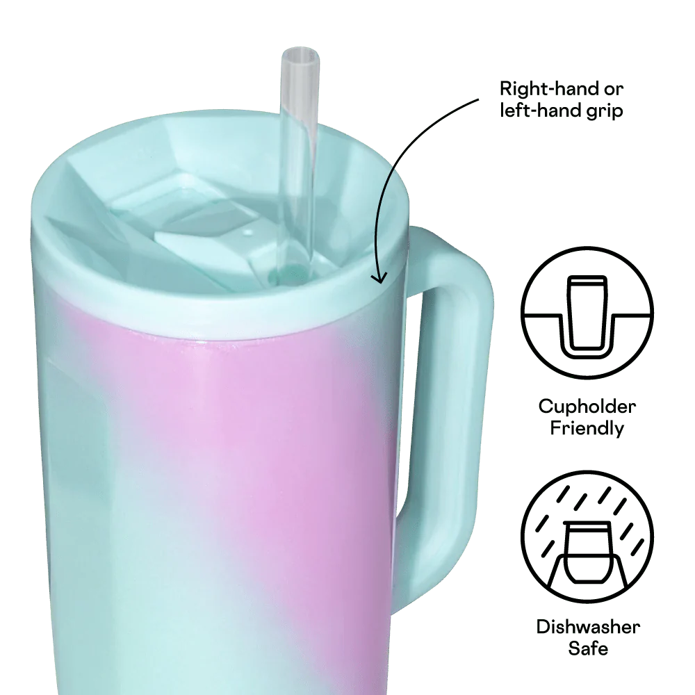 Corkcicle Cruiser 40 oz - Pink & Teal Shimmer