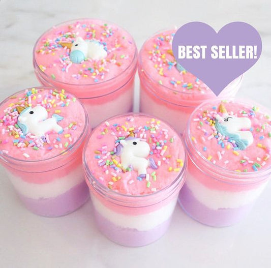 Unicorn Cloud Slime with Colorful Silk Texture