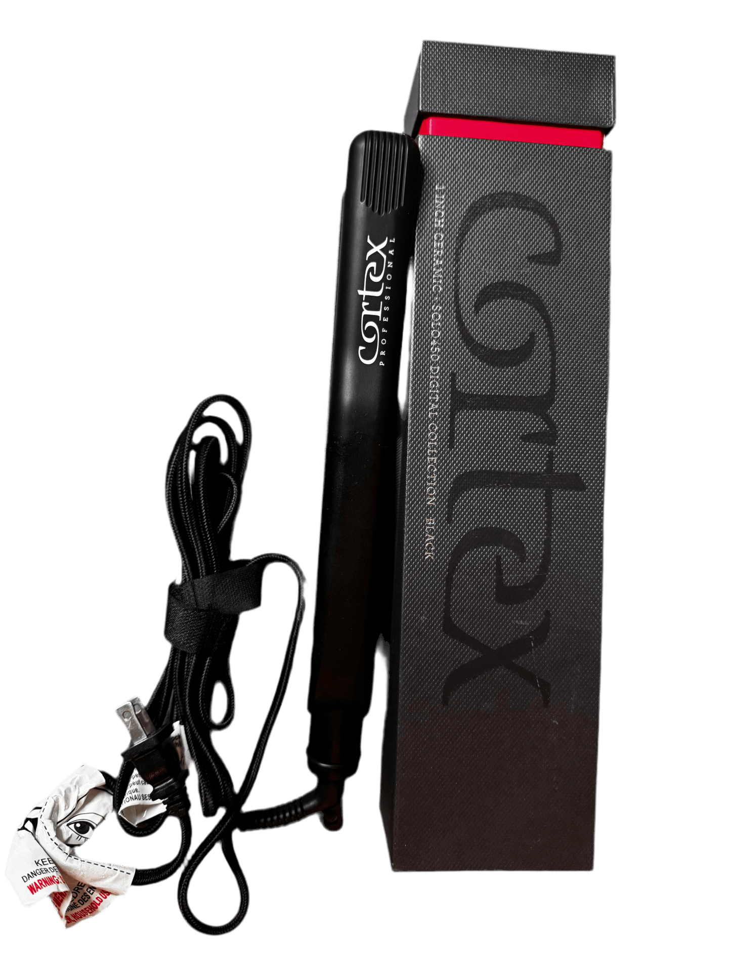 Cortex Solo Digital Analog Ceramic Flat Iron, Black, 1 Inch, 24 Ounce