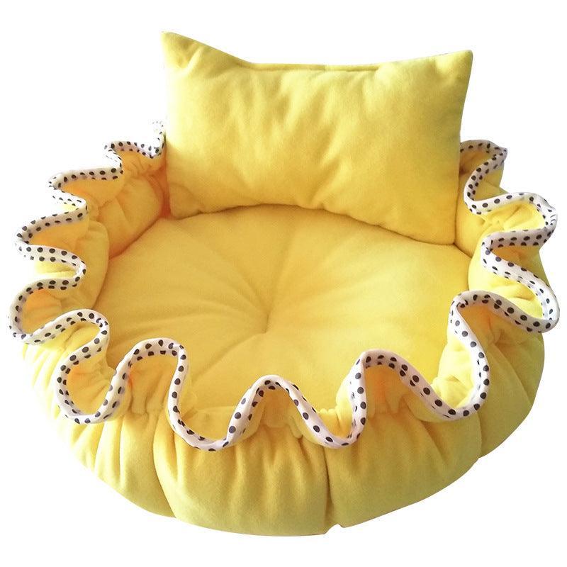 Cozy Pet Haven - Floral Bud Shape Dog Bed-4