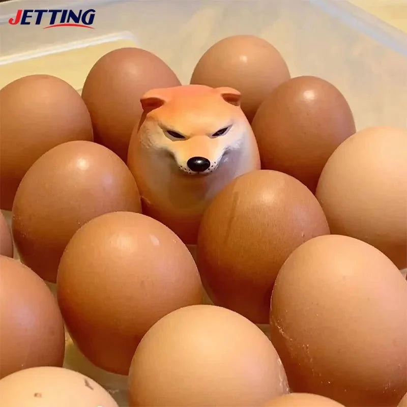 Shiba Inu Egg Ornament | Cute Desk Decoration and Stress Relief Toy