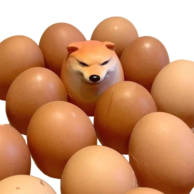 Shiba Inu Egg Ornament | Cute Desk Decoration and Stress Relief Toy