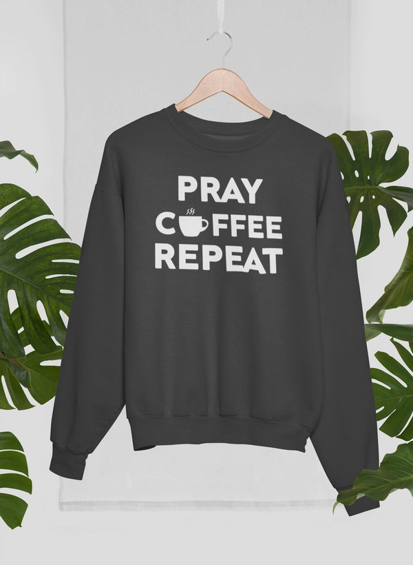 Pray Coffee Repeat Sweat Shirt-0