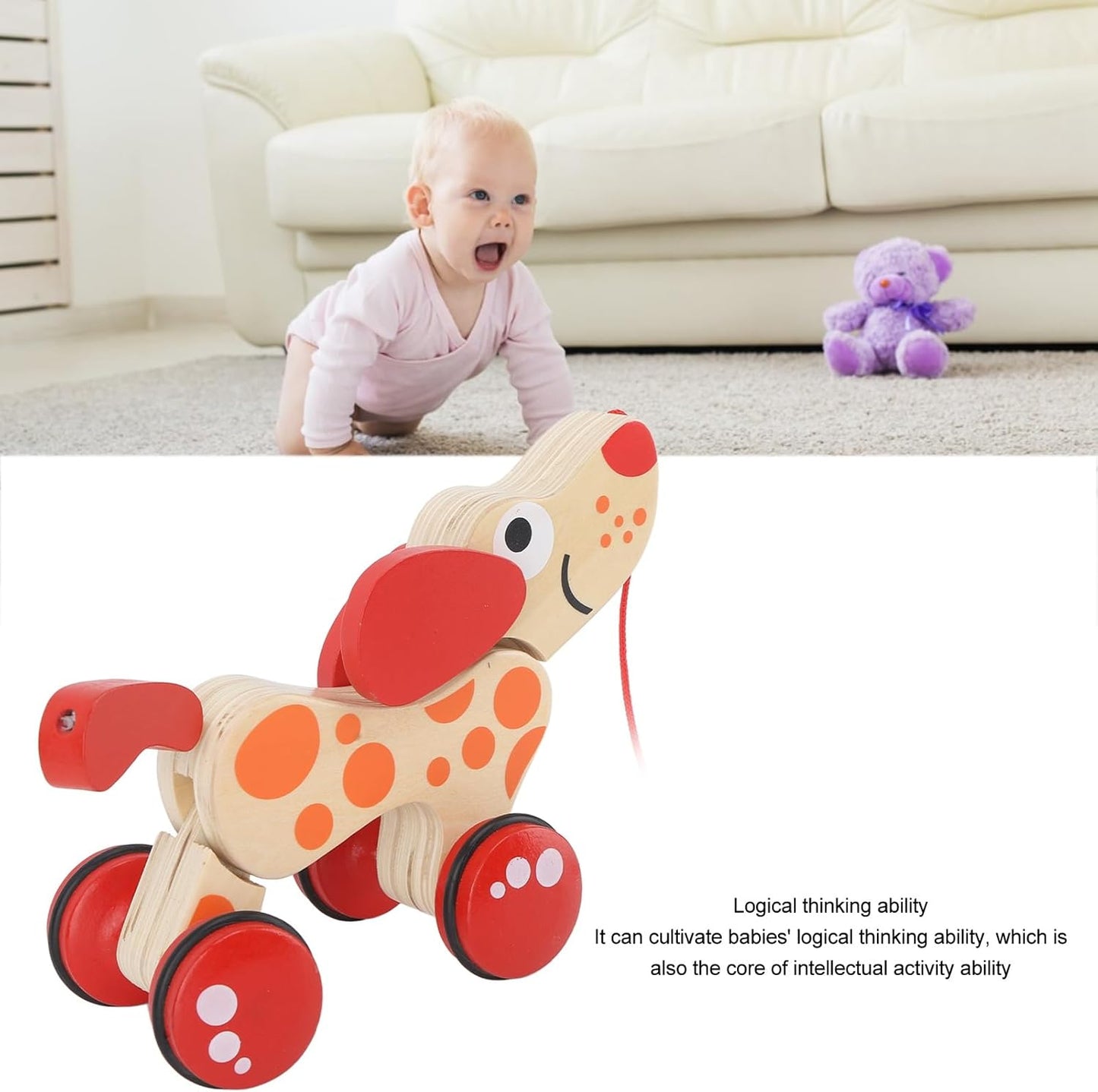 Wooden Walk-A-Long - Dog and Crocodile Models