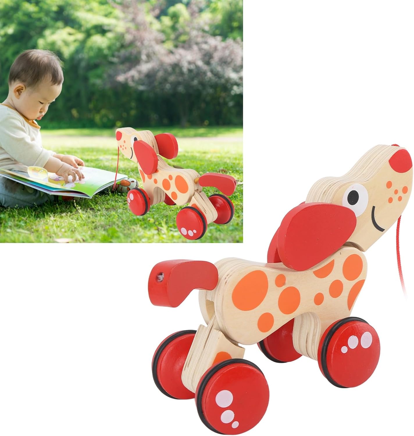 Wooden Walk-A-Long - Dog and Crocodile Models
