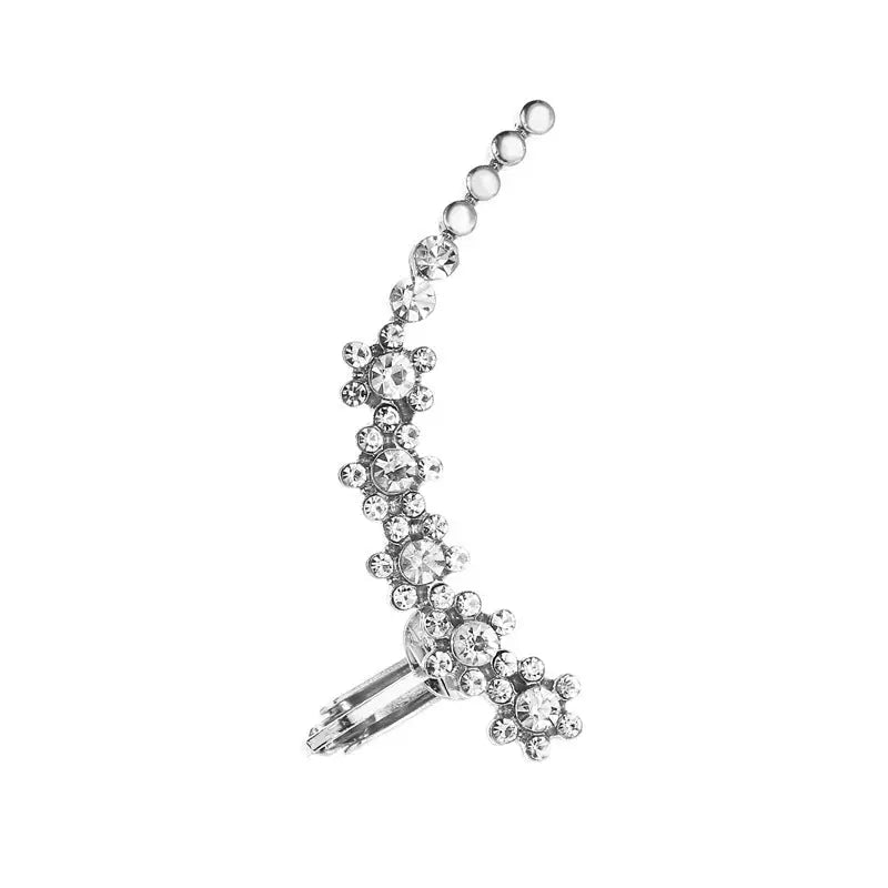 Crystal Butterfly Flower Rhinestone Ear Cuff