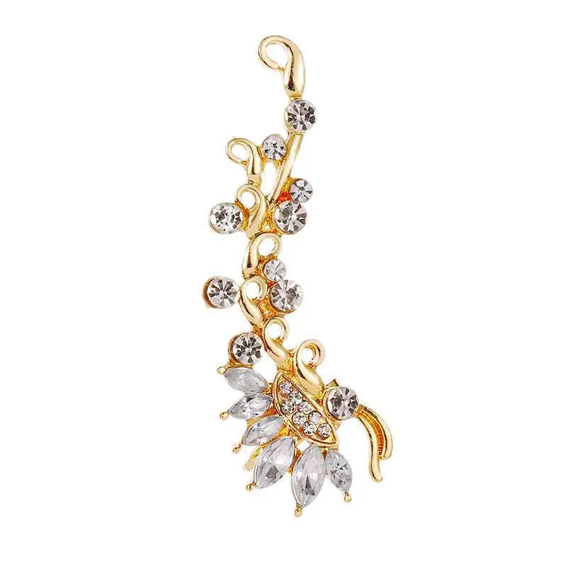 Crystal Butterfly Flower Rhinestone Ear Cuff