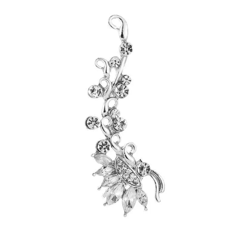 Crystal Butterfly Flower Rhinestone Ear Cuff