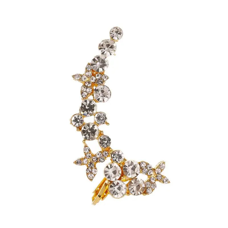 Crystal Butterfly Flower Rhinestone Ear Cuff