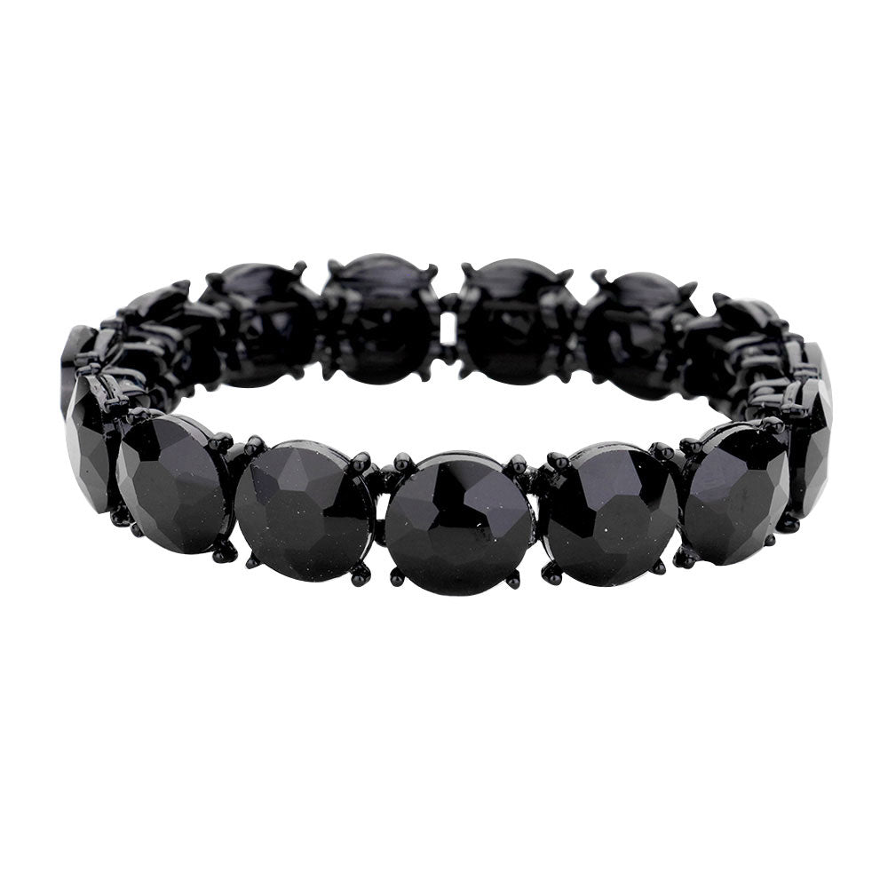 Crystal Round Stretch Evening Bracelet
