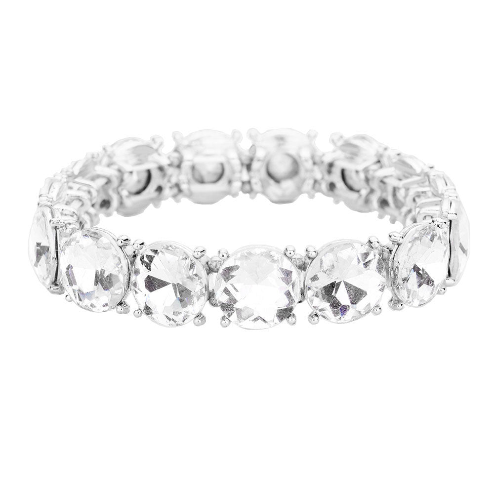 Crystal Round Stretch Evening Bracelet