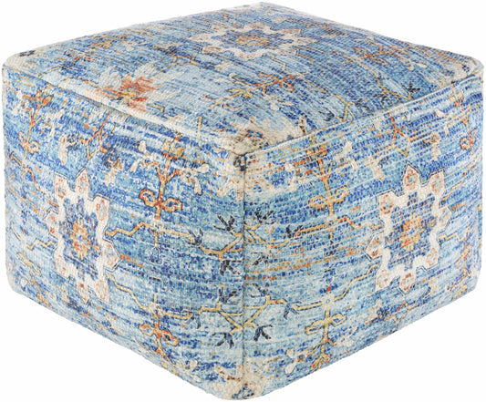 Cuddington Sky Blue Woven Pouf-0