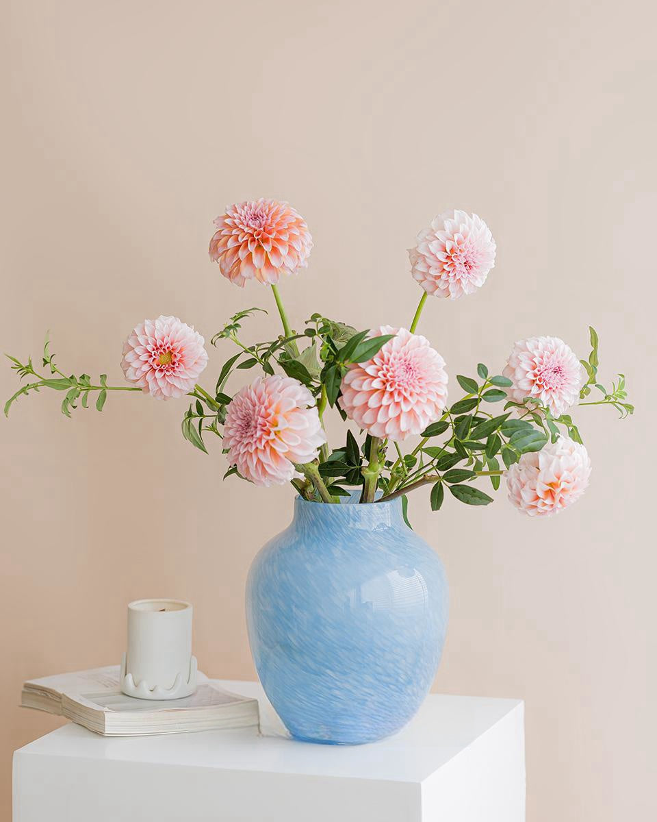 Foggy Handcrafted Glass Vase-3