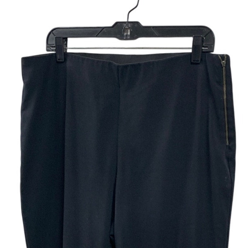Nine West Womens Size 16 Black Side Zip PolyRayon Skinny Flat Front Dress Pants