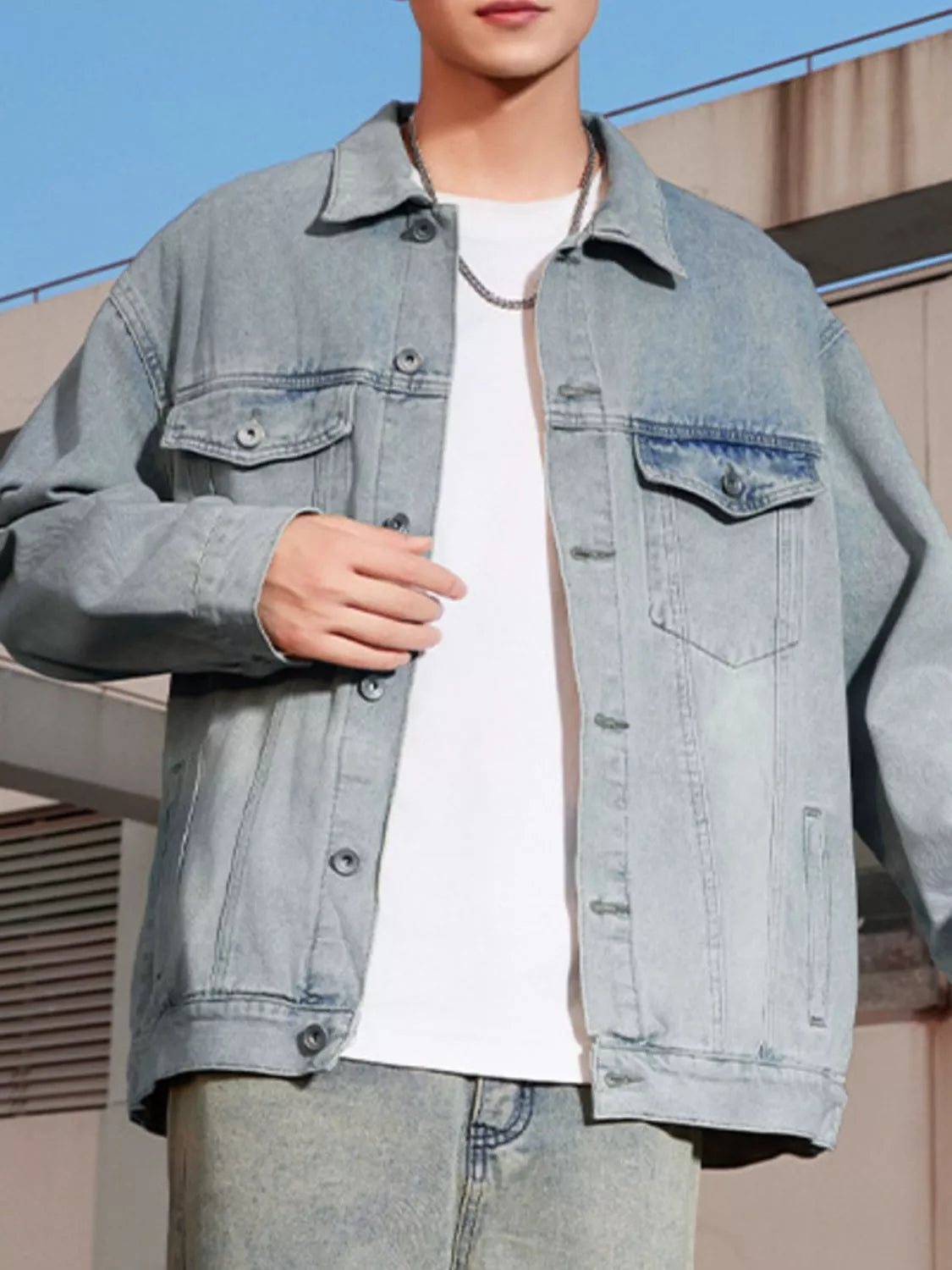 Men's Wash Relaxed Fit Denim Jacket