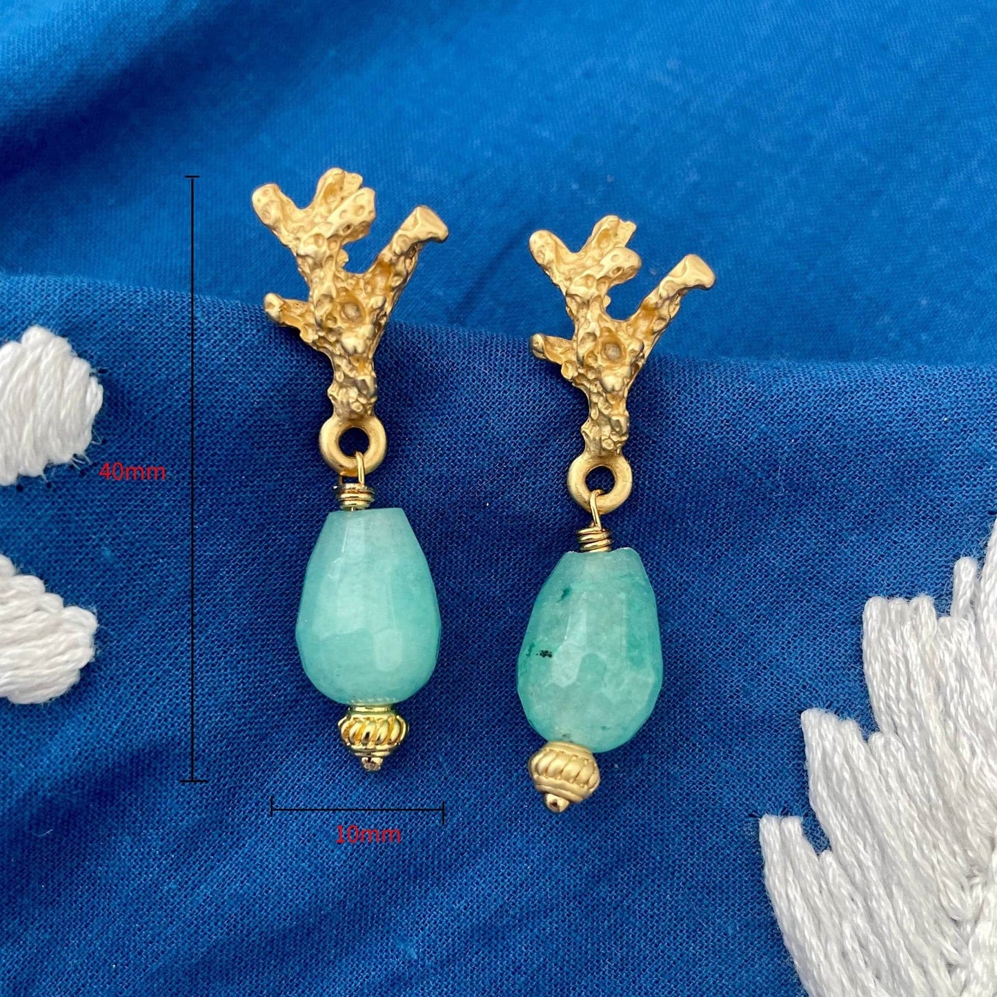 Fashionable Ocean Coral Stainless Steel Earrings
