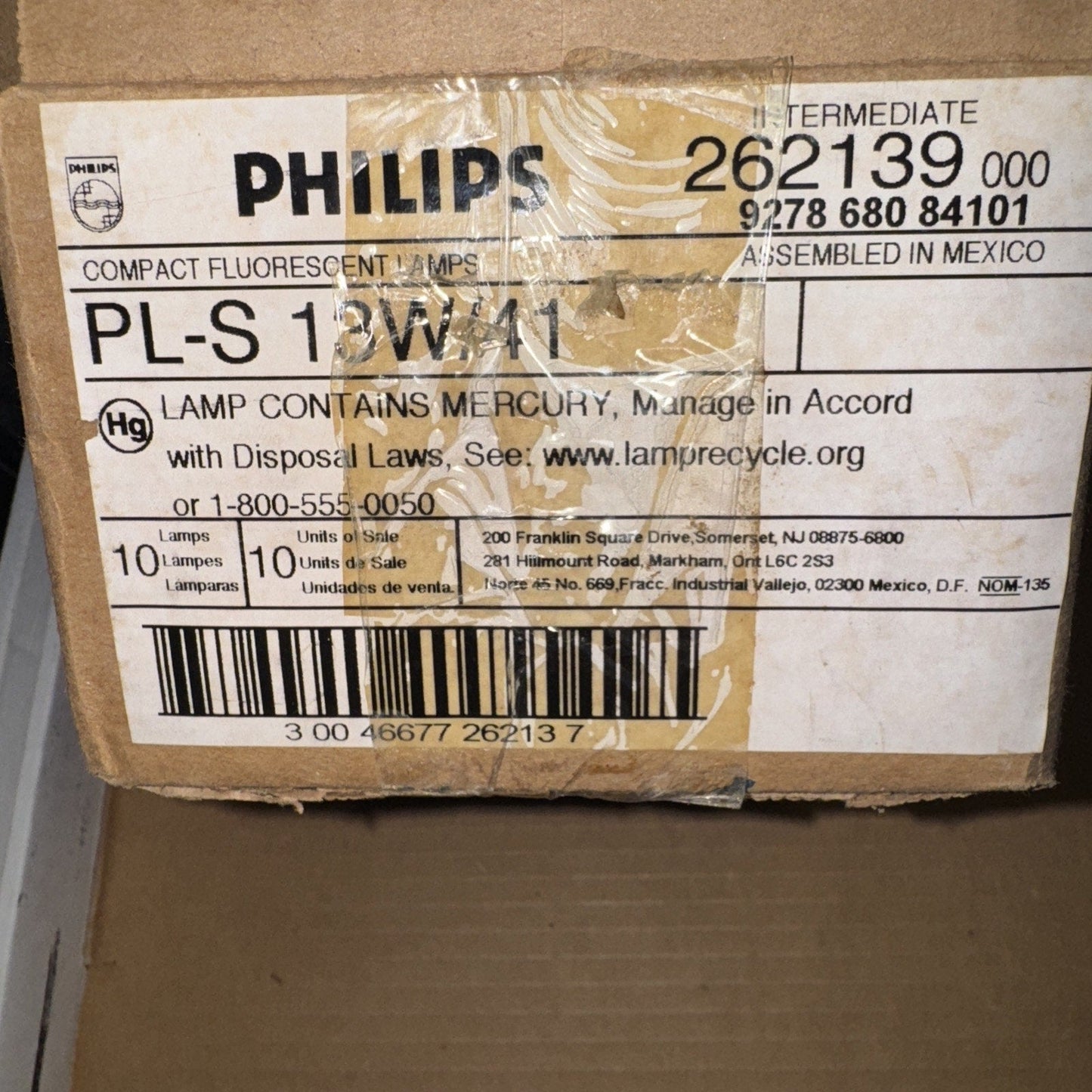 Philips PL-S 13W 30 Lot Of 10 Twin Bulb Fluorescent Tube 2 Pin GX23 Base New