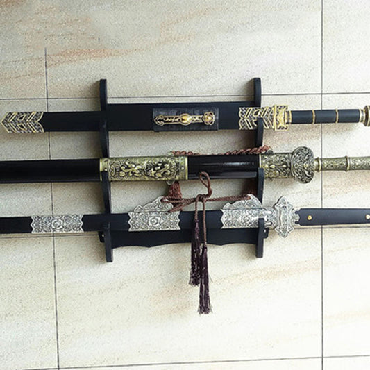 Wall-mounted Sword Rack, Home Black Flute Rack