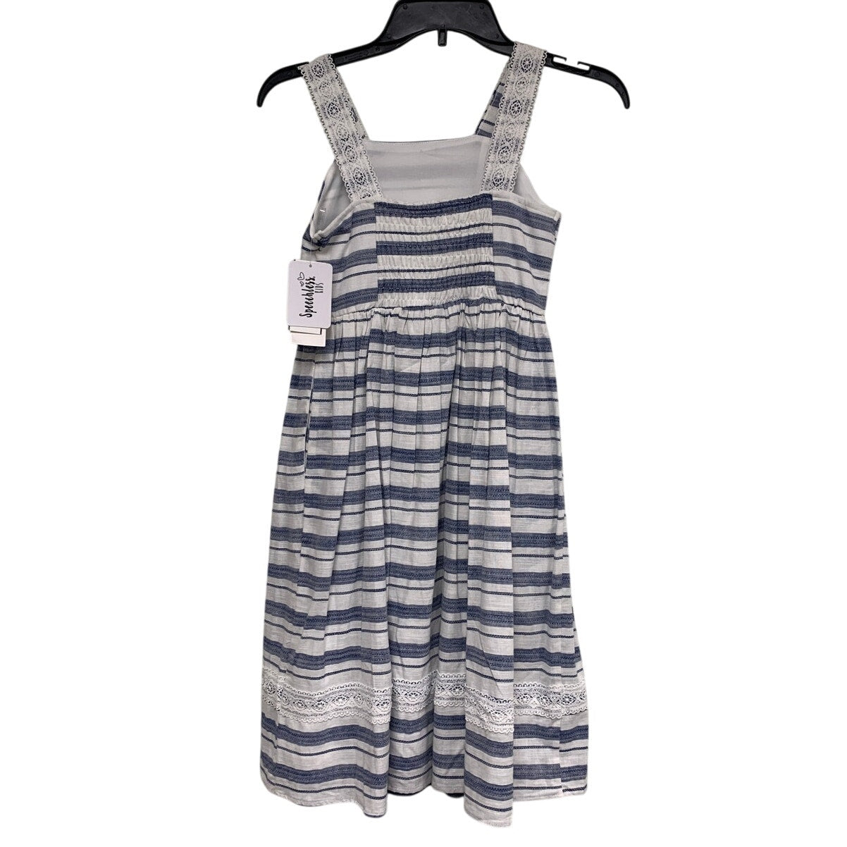 New Speechless Kids Girls Size 8 Sailing Santori Striped Lined Fit Flare Dress