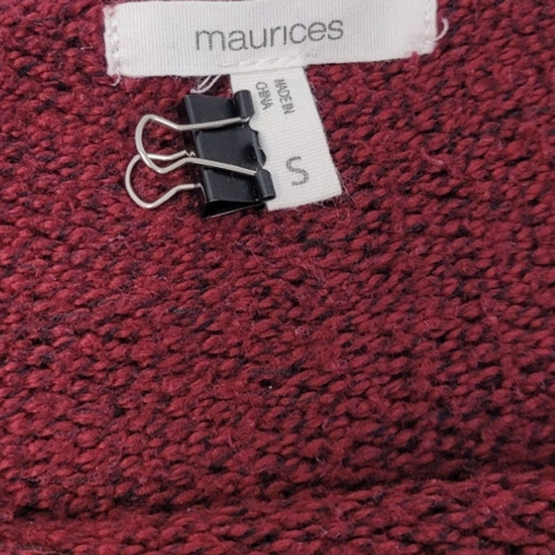 Maurices Womens Small Cotton Blend Multi Stripe Long Sleeve Knit Sweater