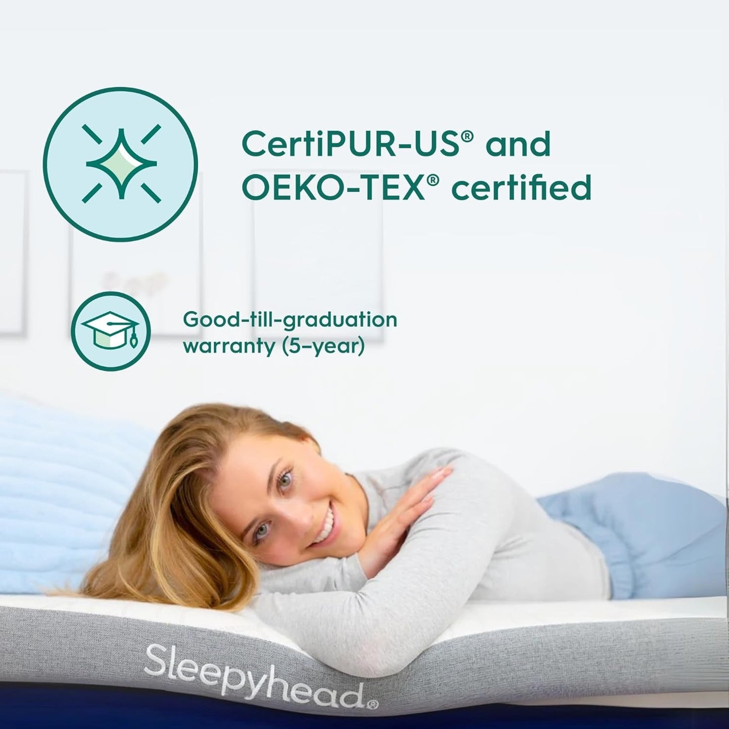 Twin XL Gel Memory Foam Mattress Topper for Comfort-1