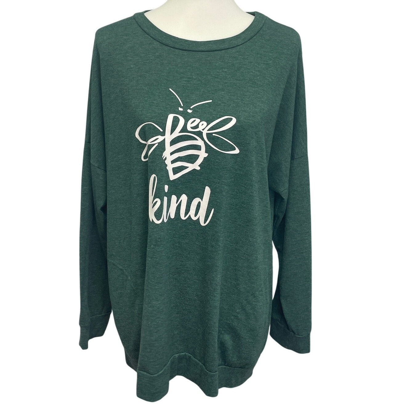 Womens XL Bumble Bee Kind Long Sleeve PolyCotton Long Sleeve Tee w Pockets