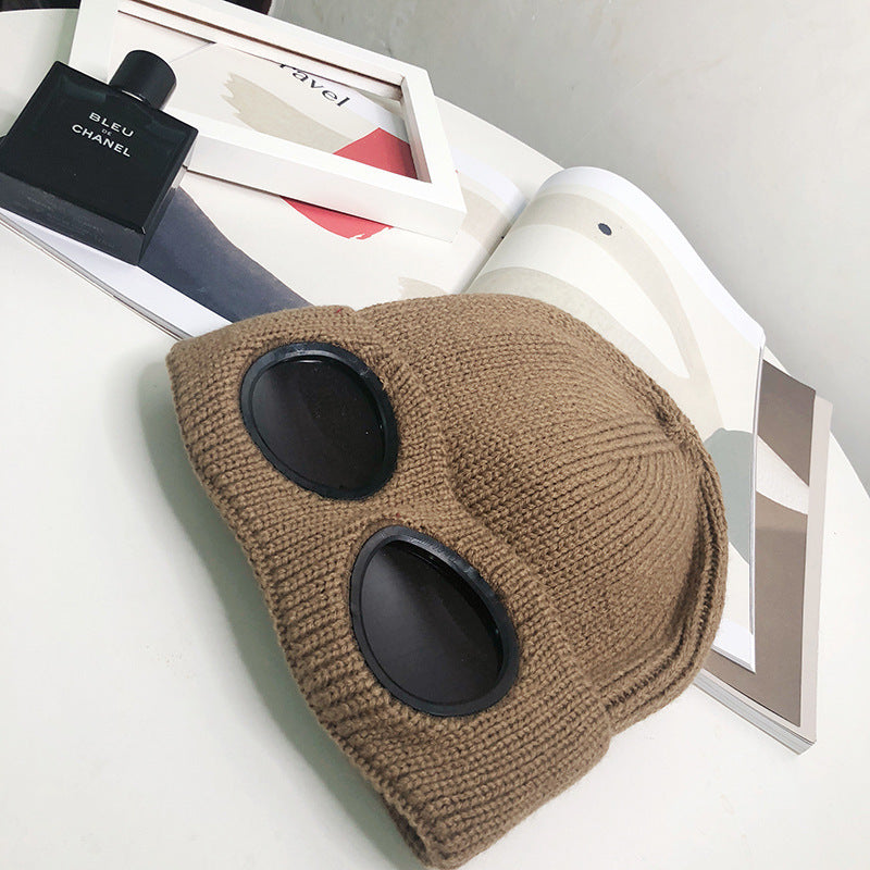 Women’s Pilot Wool Knit Hat – Winter Warm Knitted Aviator-Style Hat