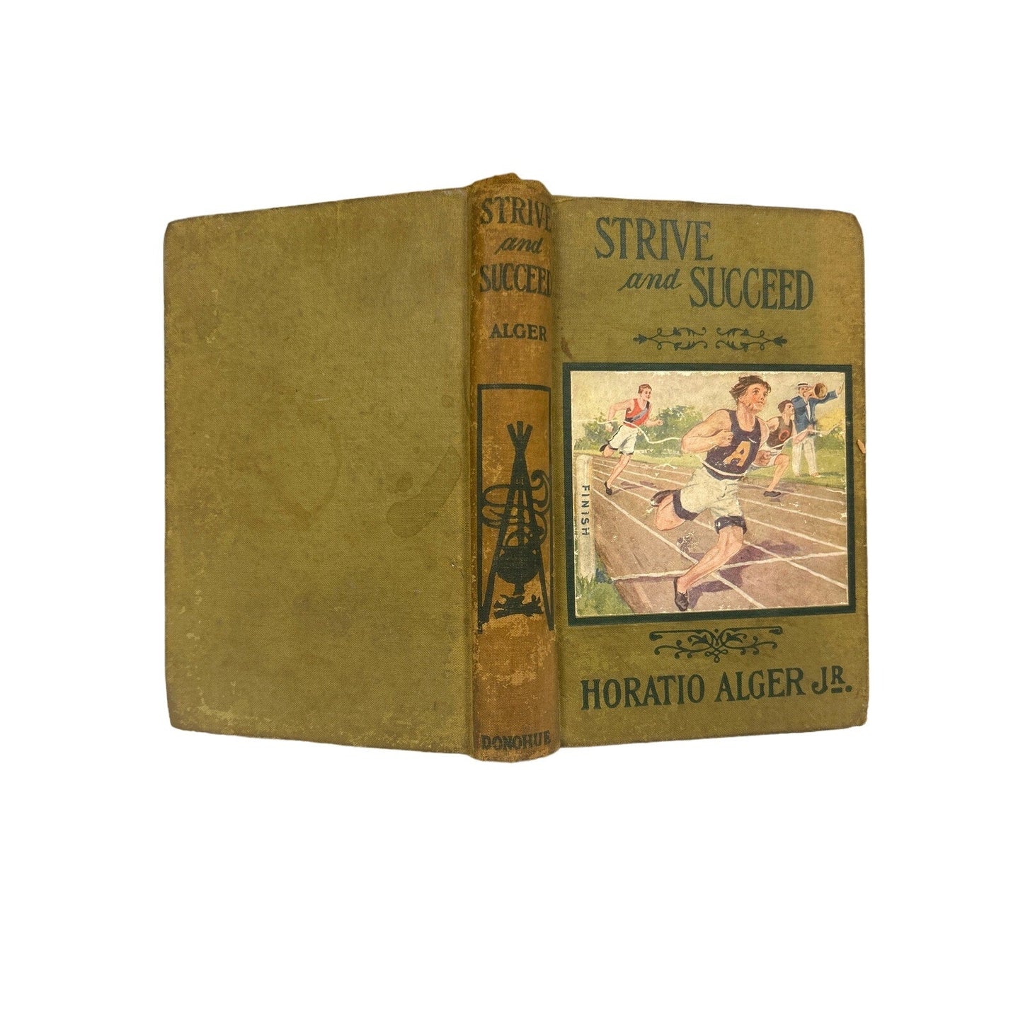 Antique 1900s Strive and Succeed Hardback Fiction Book by Horatio Alger Jr