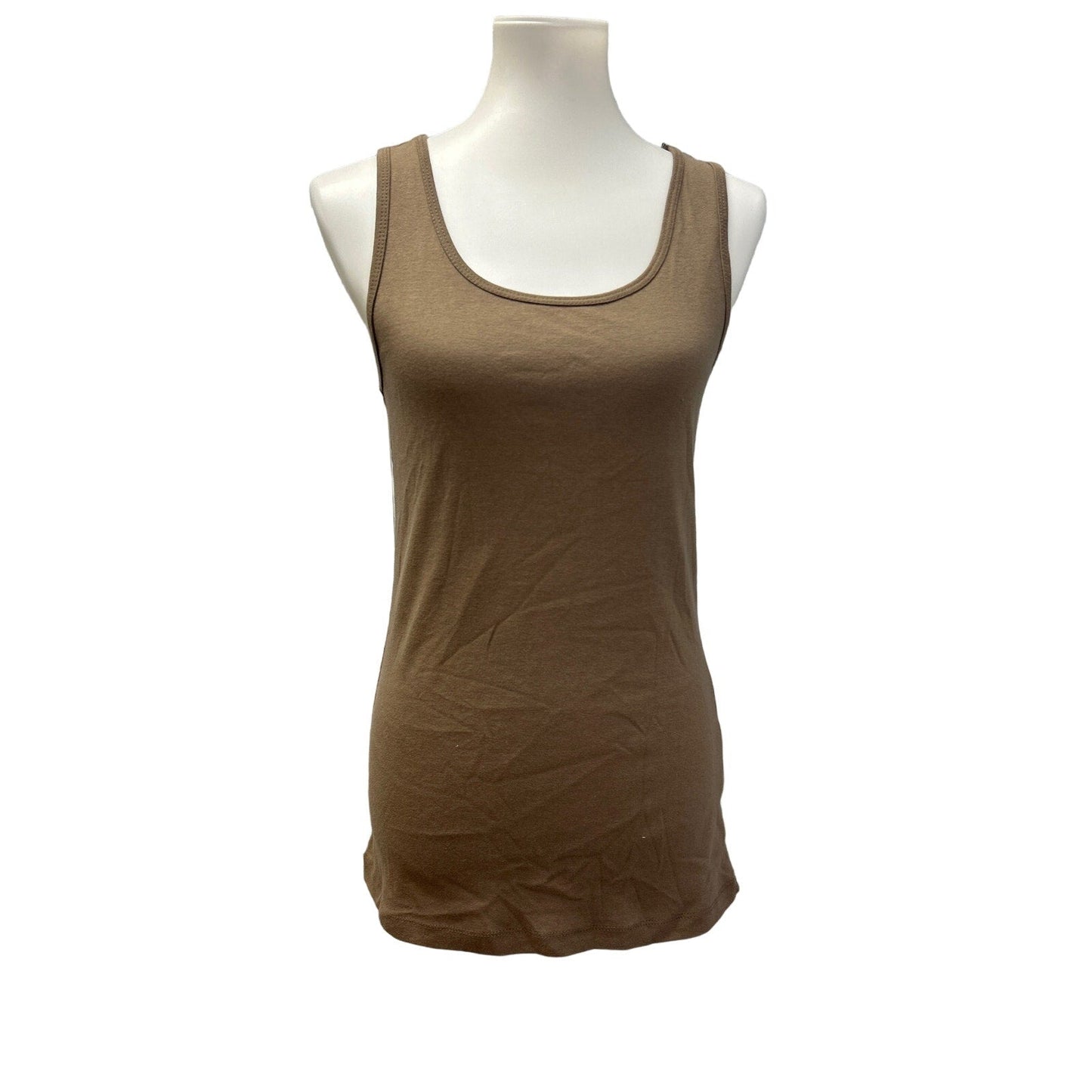 Attention Time & Tru Womens Medium Large Sleeveless Brown Floral Tank Tops