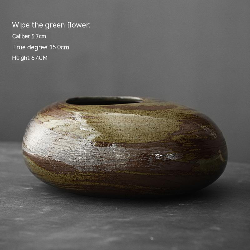 Ceramic Vase Vintage Dried Flower Stoneware Home Crafts Ornaments