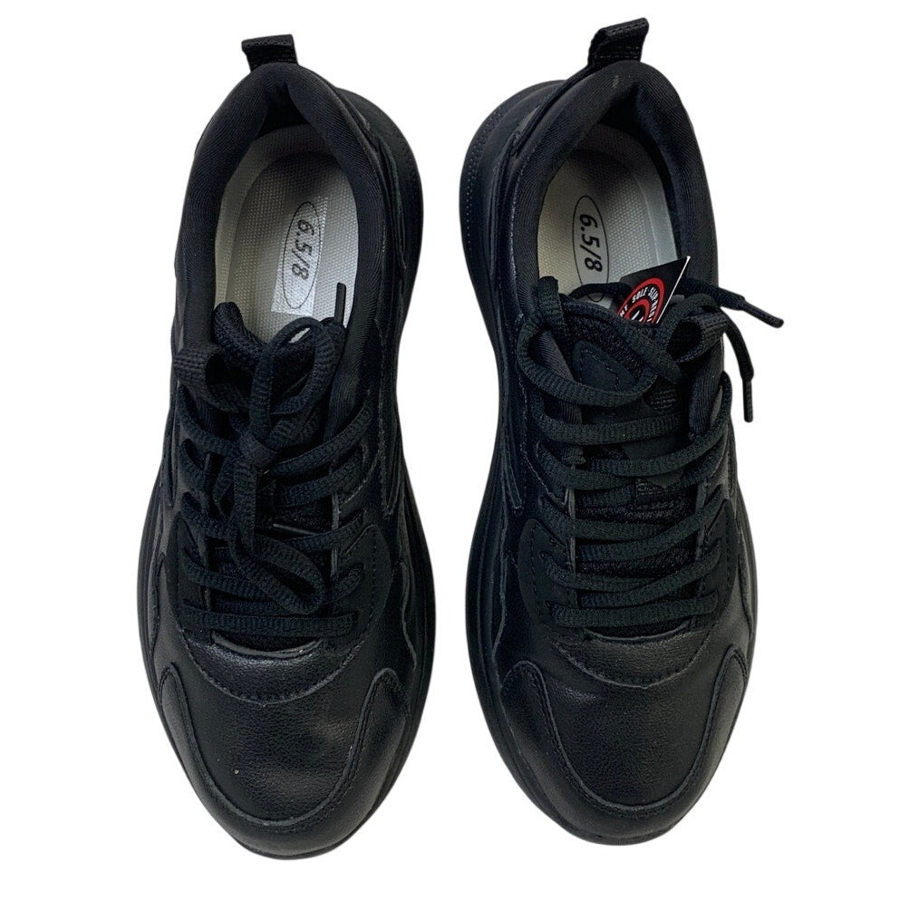 Treesky Work Mens Size 6.5 Black Sneakers Lace Up Low Top Slip Resistant Shoes