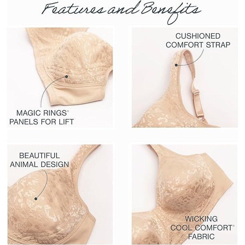 New Playtex Womens 42C White 18 Hour Ultimate Lift and Support Wire-Free Bra